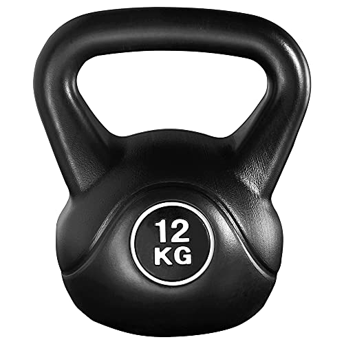 Yaheetech Kettlebell per Sport Fitness da 12 kg Palestra in HDPE e Cemento con Maniglia Ergonomica Antiscivolo Attrezzo Sportivo...