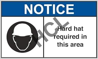 Notice Label - Hard Hat Required in This Area - 3