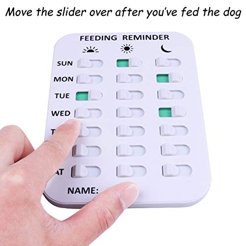 Kwispel Pet Feeding Reminder For Dogs Cats - Magnetic Sticker 3 Times A Day Indication Chart Feed Your Pets, Magnets And Double Sided Tape, Did You Feed Your Dog Cat Fish Kid? #TOP4