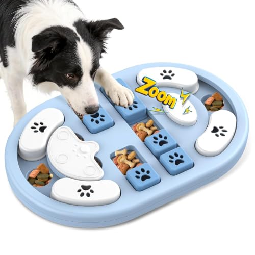 Blanlody Dog Puzzle Toy, Interactive Treat Dispensing Toys, Grey