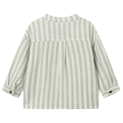 LittleSpring Boys Button Down Long Sleeve Uniform Dress Shirts with Tie2