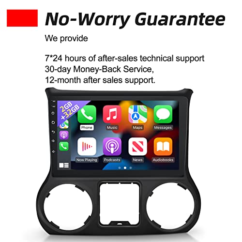 NHOPEEW 10.1 inch Android 11 Touchscreen Radio for Jeep Wrangler 2011 2012 2013 2014 Compatible with Apple Carplay and Android Auto + AHD Backup Camera/Mic/HiFi