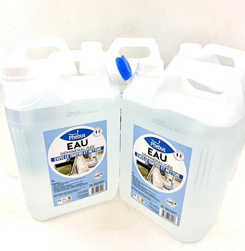 Eau déminéralisée fer à repasser et centrale vapeur bidon 5L lot de 5