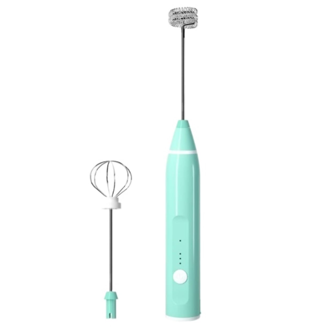 Montalatte Frullino Montalatte Frullatore Elettrico Frullatore Portatile Montalatte Caricatore USB Frusta per Bolle in Acciaio Inox Monta Latte per Cappuccini(Grün)