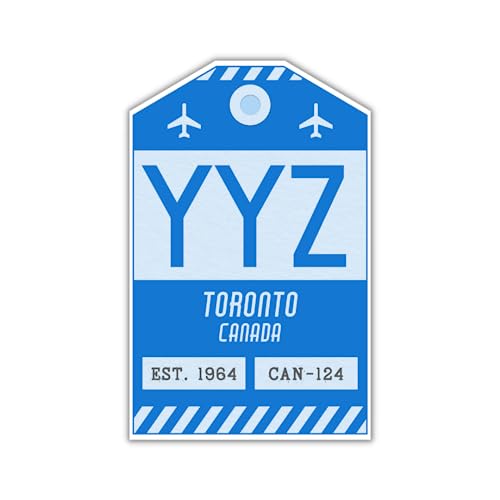 YYZ Toronto Airport Luggage Tag Sticker Blue