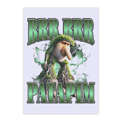 Brr Brr Patapim イタリアンブレインロット ステッカーセット 2枚セット グッズ ステッカー 子供 防水シール DIY 手作り 貼り紙 おしゃれ 学生 防水 自転車 文房具 水筒 ヘルメット 手帳シール アニメ プレゼント