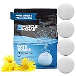 Natural Epsom Salt Bath Bombs – Muscle-Recovery Bath Soak for Aches & Tension with Arnica, Clary Sage, & Eucalyptus – Fast-Absorbing Muscle Soak for Exercise, Gifting, & More by Muscle Rehab, 4 Bombs - Image 2