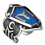 Dirilis Ertugrul KAYI IYI Zihgir Blue 925K Sterling Silver Men's Thumb Ring