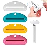 JYNXOR 5 Pcs Tubenquetscher Für Alle Tube Bunt Tubenausdrücker Tubenaufroller Tubenpresse Kunststoff Zahnpasta Quetscher Für Alle Tube Für Zahnpasta Haargel Handcreme Kosmetik, Für Küche, Bad, Studio