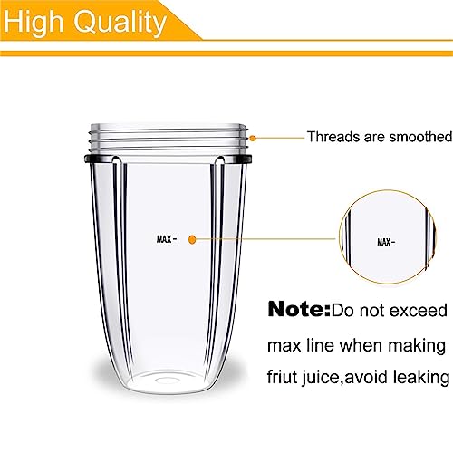 2Pzs Vasos de Licuadora Repuestos 18oz Transparente miniatura 2