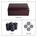 GRUNEN WOLKEN Footstool Small Ottoman Footrest PU Faux Leather Modern Sofa Footrest Extra Seating for Living Room Entryway Office, Brown