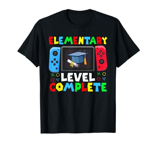 Classe de remise des diplômes complète niveau élémentaire 2025 Gamer Boys T-Shirt