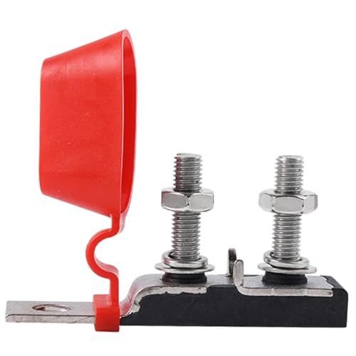 GLOSO Terminal Sicherungsblock Sicherungshalter Doppelter Bolzen 5/16 Zoll für LKW Batterie Wohnmobil Boot Auto( Keine Sicherungen ) TFB2CS
