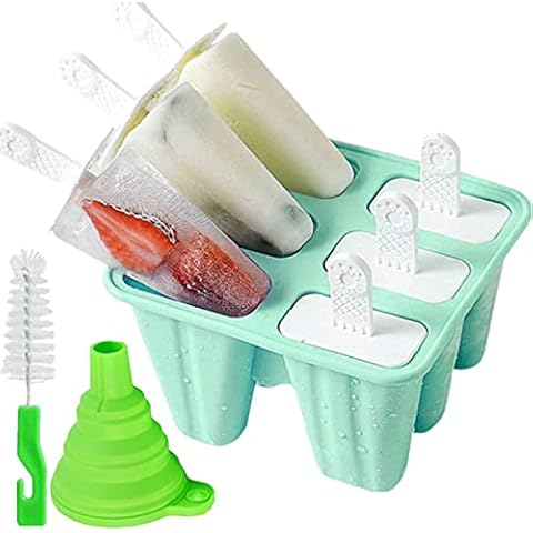 Bell Dream Popsicle Mould with 6 Pieces Silicone Ice Pop Molds Cover