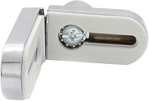 Miniatura 4 de CRL Cerradura cromada sin taladrar para escaparate, con igual llave