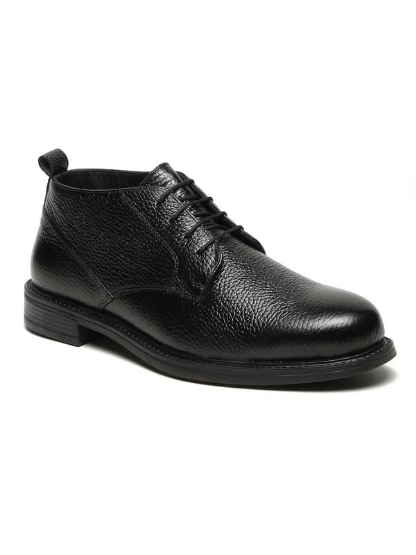 Genuine Textured Leather Derby Shoes for Men | Premium Formal & Office Wear Lace-Up Shoes-image-41