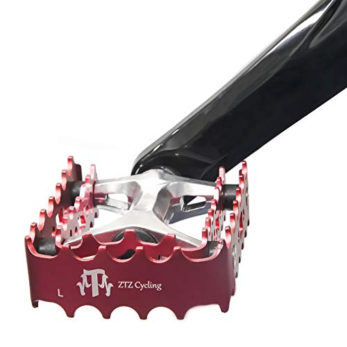 Mtb Pedals Mountain Bike Pedals 9/16 Sealed Bearing,Aluminum Antiskid Durable Bicycle ,Bike Platform Pedals Lightweight For Bmx Mtb (Red) #TOP5
