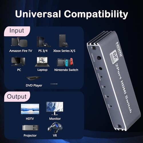 Interruptor HDMI 2.1 8K para conectar tres consolas de nueva generación 2