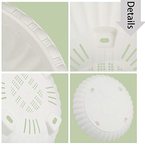10.63" 3Pcs White 10.63” Hanging Pots For Plants Outdoor Indoor Plastic Hanging Planters Hanging Plant Baskets Hanging Flower Pots Hanging Plant Holder Plant Hanger For Garden Porch Ceiling (3Pcs) #TOP5