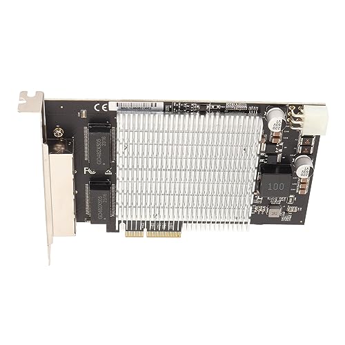 Tarjeta de Red PoE con 4 puertos RJ45, interfaz PCIe, 2.5G, 30W por puerto, hasta 100 metros de distancia Ethernet miniatura 5