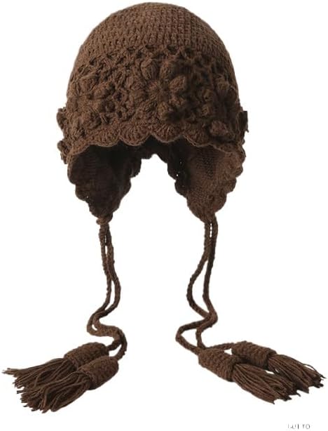 Knitted hat Women's Winter Versatile Casual Fashion Warm Cold Retro Bag Head Wool hat