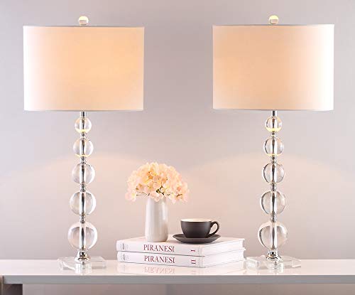 Safavieh LIT4112A-SET2 Lighting Collection Liam Stacked Crystal Ball 29-Inch Bedroom Living Room Home Office Desk Nightstand Table Lamp Set Of 2 thumb #3
