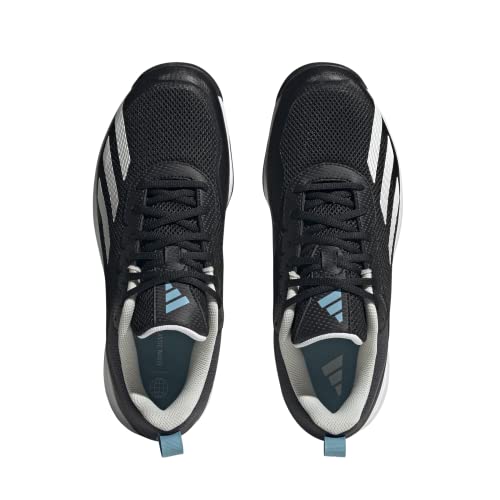 adidas Men's Courtflash Speed Tennis Shoe, Black/White/Black, 10.5