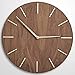 ArogGeld Mid Century Style Wooden Wall Clock Modern Round School Clocks Decor 15 Inch Battery Operated Large Decorative Silent Wood Hanging for Bedroom Living Room, One Size