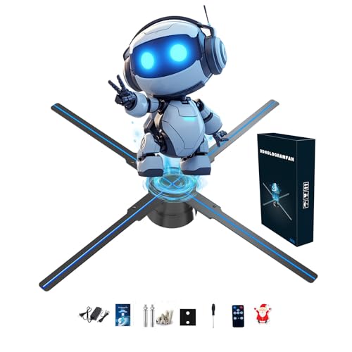 3D Hologram Fan,18.1 inch 2000*1444PX Resolution Hologram Fan Projector Advertising