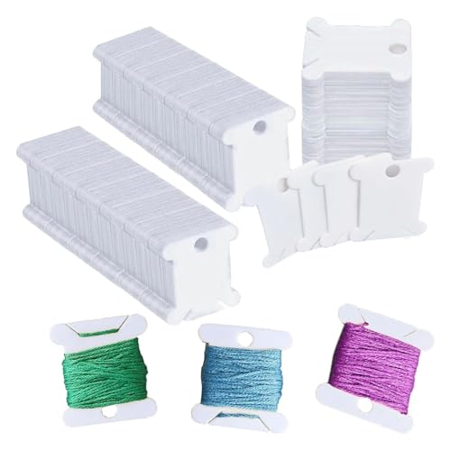 Huxiny Rangement Fil Broderie, 300 pièces Fil Broderie, Fil Broderie, Support Bobine De Fil Couture, Fils A Broder, Cross, Bobbin, Thread Storage Cards for Sewing Thread DIY Crafts DIY Storage