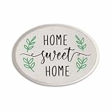 Home Sweet Home - 5 X 7 Inch Natural Wooden Wall Art - Greenery Wood Plaque With A Hook On Back Side, Living Room, Farmhouse, Home & Office Decoration(White) - 02