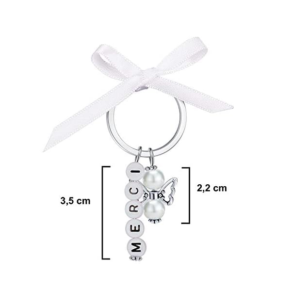 15 llaveros + bolsa de organza, regalos para invitados, boda, bautizo, Navidad, cumpleaños, comunión, confirmación… - Imagen 4