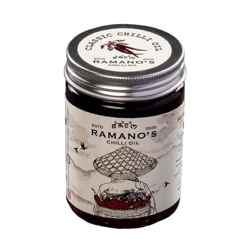 Image of RAMANO'S Classic Chilli Oil 240 Gms made with Traditional Recipe in Mustard Oil with 5 Chillies, Authentic Flavour for Cooking, Marinade, Stir-Fry, Drizzling over noodles, Fried rice, Pizza & Pasta