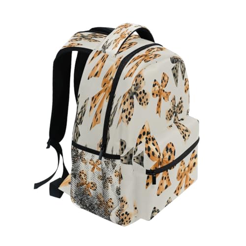 Leopard Print Bows Pattern Kids Backpack for Boys Girls Backpacks Student Backpack Big For Elementary School Shoulder Bag Bookbag2