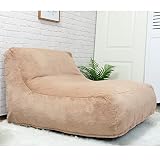 PEETEEPOE Lounge Couch Large Bean Bag Chair, Soft Plush & Foam-Filled Sofa, Cozy Lazy Sofa for Livin