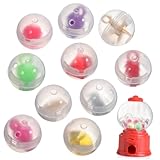 Ipetboom 10 Piezas Plásticas Translúcidas Rellenable para Máquina Expendedora de Juguetes Diseño Mini Resistente y Reutilizable para Fiestas y Premios Pack de Unidades
