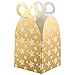 Best Paper Greetings Readymade Mini Gable Party Favor Boxes - 36 Pack Gold Polka Dot, 3.7 x 3.2 x 3.7 In - Thank You Boxes for Candy - Cookies & Small Treats