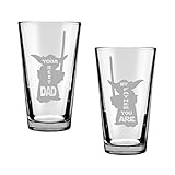 Brindle Southern Farms My Father You Are & Best Dad Drinking Glass Set of 2: Engraved Star Dad In The Galaxy Wars Gift Set