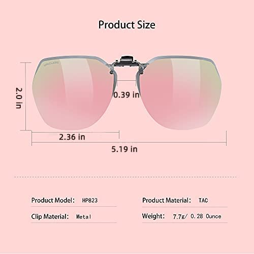 Image of Flip-Up Clip-On Polarized Sunglasses, UV Protection