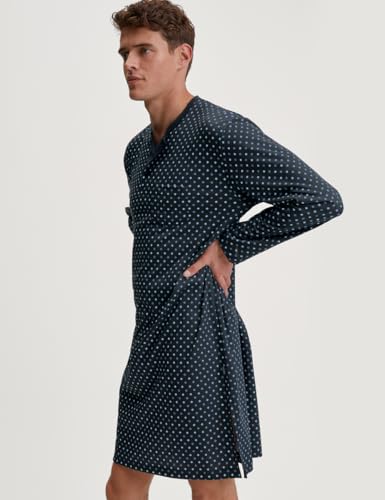 Pijama de una pieza hombre Calida Relax Streamline azul de algodón 4