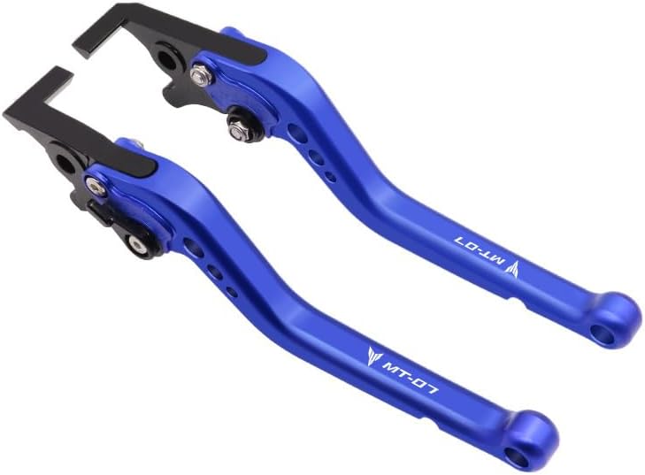 QQLADY Z Suitable for Yamaha MT-07 CNC Aluminum Alloy Handle Lever Accessories Modified Long Brake Clutch Horns X (Color  Blue)