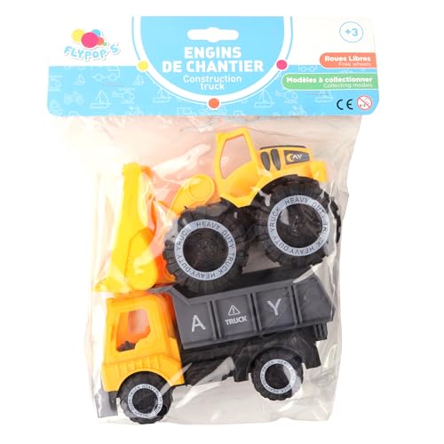 ENGINS DE CHANTIER - Camion Edile - Veicoli di Intervento - 022773 - Modello Casuale - Plastica - 1/24 - Veicolo a Ruote Libere - Lavori - Giocattolo per Bambini - A partire dai 3 anni