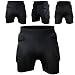 COOLOMG Men's Sport Soccer Shock Rash Guard Short Pants Grappling goalkeeper Padded shorts