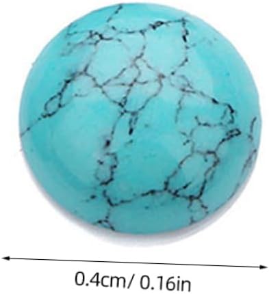 EXCEART 20Pcs 0.15 Inch Round Flat Bottom Turquoise Cabochon Stones for Jewelry Making DIY Crafts Beading Accessories - Image 2