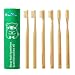 BlueForest Era Boar Bristle Toothbrush, All Natural Bamboo Toothbrushes Medium, 6 Pack Plastic Free Toothbrushes No Toxic, Boar Hair Toothbrush Organic Non Plastic, Wooden Tooth Brushes for Adults