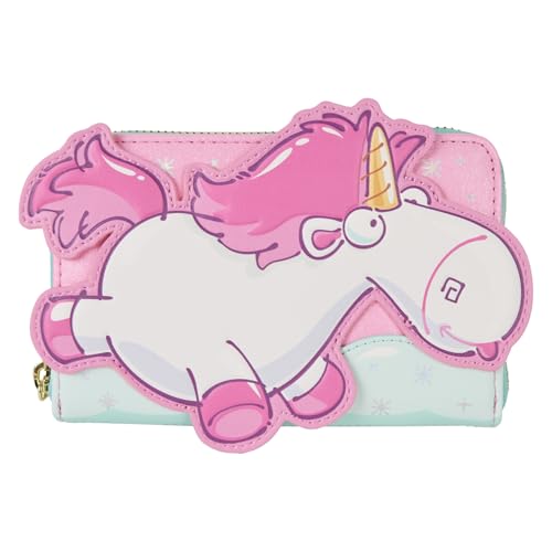 Loungefly Universal Minions Fluffy Unicorn Zip Around Wallet