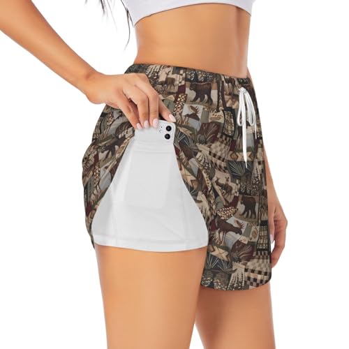 Jupe-short de sport ours : confort rustique pour yoga et course
