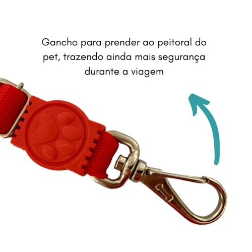 Encaixe Universal P Cinto De Segurança Carro Cachorro Preto (Vermelho)