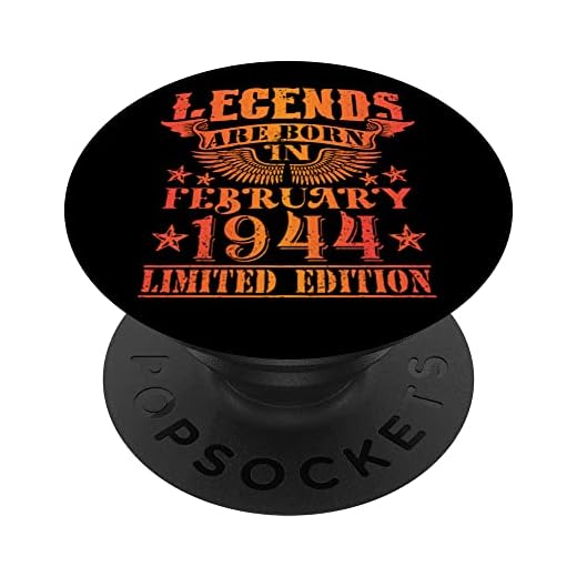 Cumpleaños Febrero 1944 Edición Limitada Regalo February PopSockets PopGrip Intercambiable