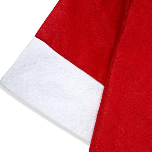 THE TWIDDLERS - 10 Pieces Christmas Chair Covers Red Santa Hat Premium Fabric Dining Table Seat Festive Accessories for Xmas Party Decorations